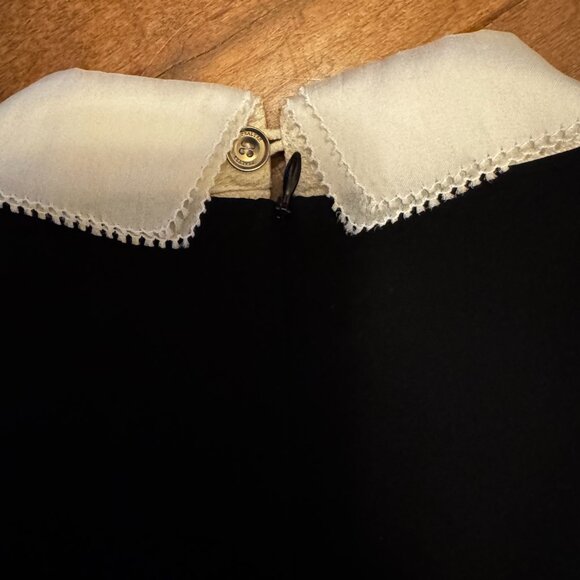 Psalter Elite Dress – Size 38 – Removable Collar – A-Line – Shoulder Pads - Picture 7 of 11